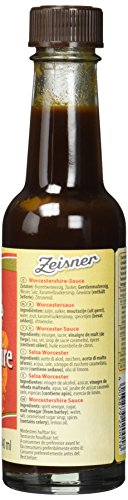 Zeisner Worcestershire-Sauce Würzsauce nach englischer Art , ohne künstliche Aromastoffe, 4er Pack (4 x 140 ml)