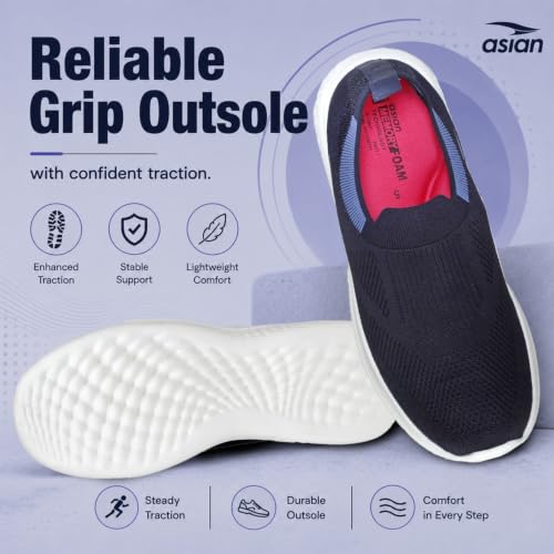 Image of ASIAN Breeze-02 Women Walking Shoes | Lightweight, EVA Sole Grip with Soft Memory Foam Comfort for Daily Walking