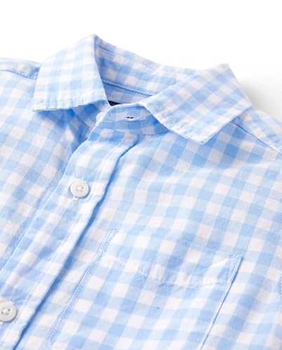 Image of The Children's Place Boys' Short Sleeve Poplin Button Down Shirt