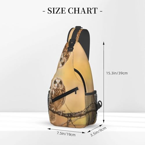 Grand sac à bandoulière hibou au design artistique exclusif - 3
