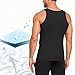 COLORFULLEAF Men's Tank Top Bamboo Rayon Undershirts Moisture-Wicking Cool Slim Fit T Shirts for Men(3Black S)