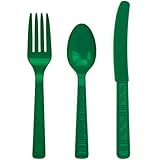 DecorRack 96 Piece Plastic Cutlery Set -BPA Free- Disposable Plastic Silverware, Heavy Duty Utensils...