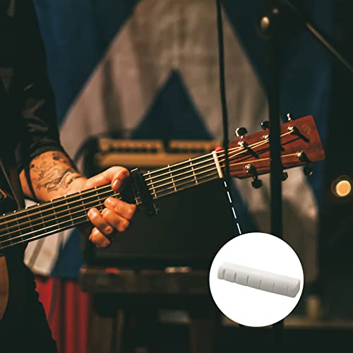 Frenflu 2 Sets 4Pcs 6 String Acoustic Guitar Bone Bridge Saddle And Nut Made Of Real Bone (Ivory) #TOP4