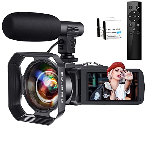 Seree Tech 2.7K 30 Fps Video Camera 30Mp 16X Digital Camera For Youtube 3.0 Inch Flip Screen Camcorder Vlogging Camera With 2.4G Remote Control, Two Batteries And External Mic #TOP3