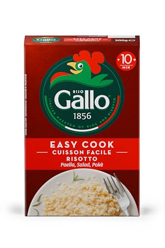 Riso Gallo Easy Cook Rice 500 g (Pack of 1) Foolproof Parboiled Rice Always Al Dente Ready in 10 Minutes for Easy Delicious Meals