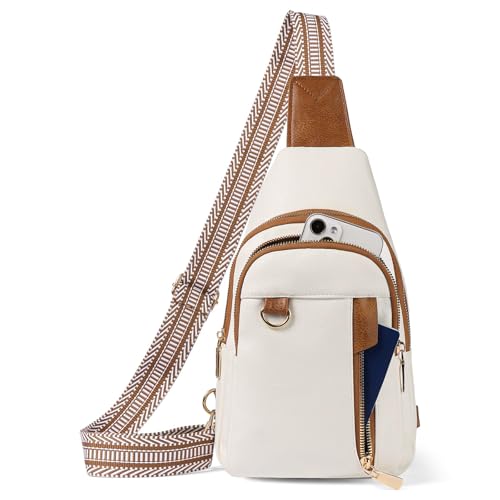 GAEKEAO Crossbody Bag Damen&Herren,Klein Schultertasche,Brusttasche Sling Bag,wasserabweisender Umhängetasche Outdoorsport,Reisen,Radfahren mit Verstellbar Langen Trägern