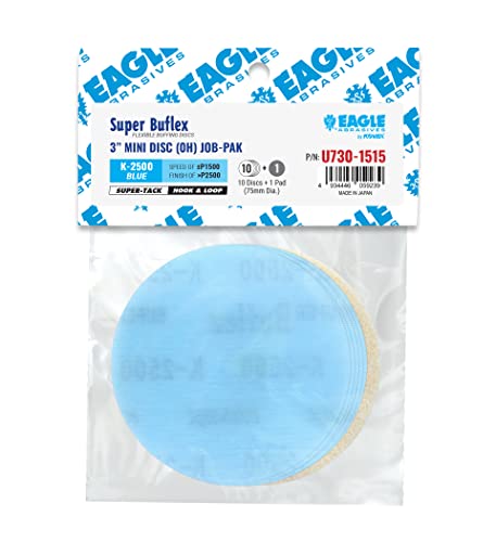 Disques abrasifs Super Buflex K-2500 pour ponçage à sec de carrosserie