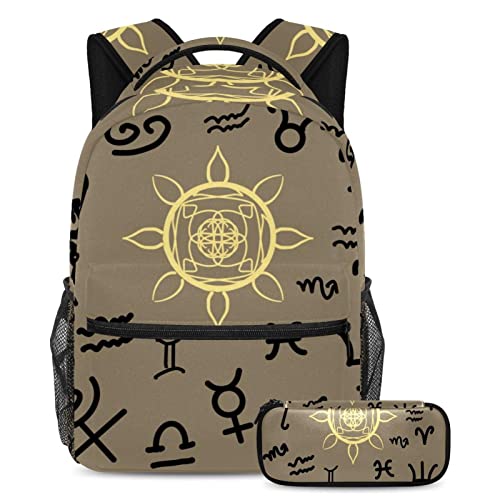 Sac à dos de voyage Vert Prune avec trousse et porte-bouteille Taille Unique pour enfant