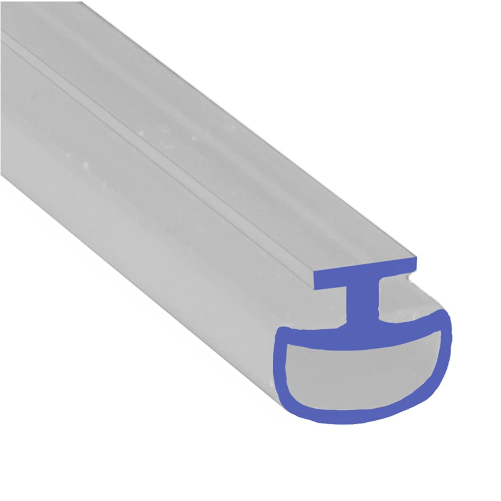 Soft Flexible Rubber Shower Seal | for Bi Folding Doors & Shower Screens | Fits Into Channel | BIF070 (1 Metre)