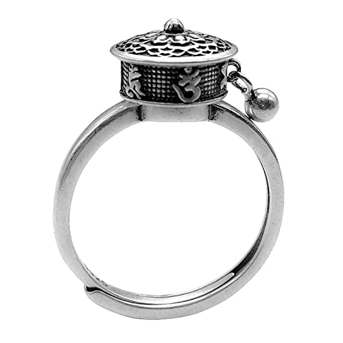 sharprepublic Anillo Creativo Lucky Tibetan Oración Requirible Joyería Anillos Regalos Regalos Sole Memory