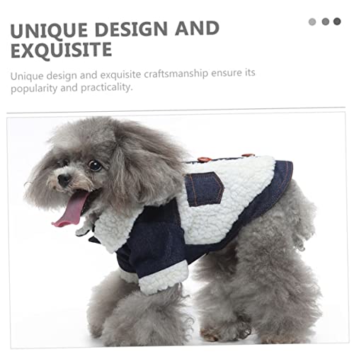 iplusmile Conjunto De Roupas Para Animais De Estimação 3 Peças Jaqueta Xadrez Jaqueta Jeans Cowboy C