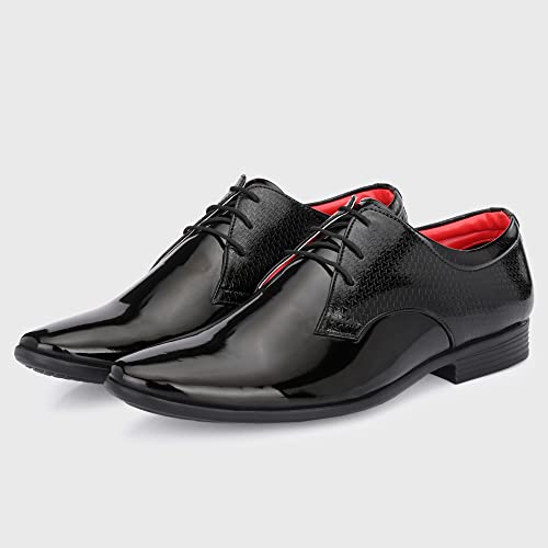 Image of Centrino Men's Glossy Formal Lace-Up Shoes | Comfort and Quality in Sleek Design | Perfect for Parties and Formal Dress |Stylish & Elegant Design |Premium Craftsmanship, Ideal for All-Day Wear (8232)