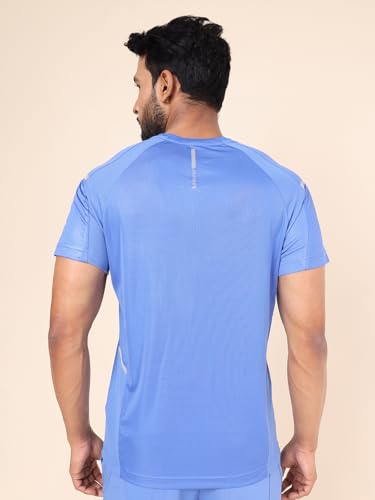 Image of Rupa Colors Mens PLAYSURE Dry FIT Raglan Sleeve Round Neck Activewear T-Shirt | 100% Polyester Fabric | Reflective Logo | Regular Fit