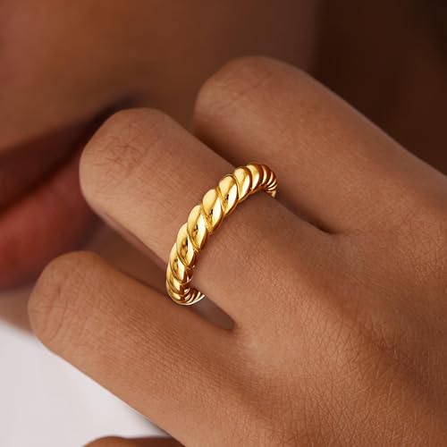 Bague de mariage réglable Poxtex en métal mélangé or et argent