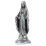HEMOTON Estatua Virgen María Vintage en Aleación de Zinc, Cuidadosamente Tallada y Pulida, Adecuado para Decoración Retro en Coches y Exhibición Hogar