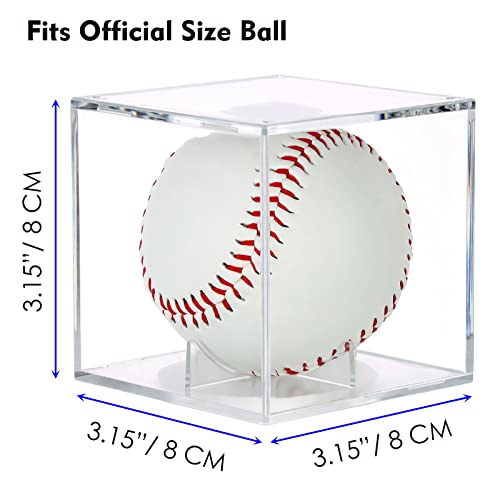 2-Pack UV Protected Clear Acrylic Baseball Display Case, Fit Official Size - image 4