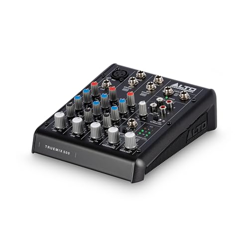 Image of Alto TrueMix 500 - Audio Mixer with XLR Mic In and USB Audio Interface for Podcasting, Live Performance, Streaming, Recording, DJ - Mac and PC