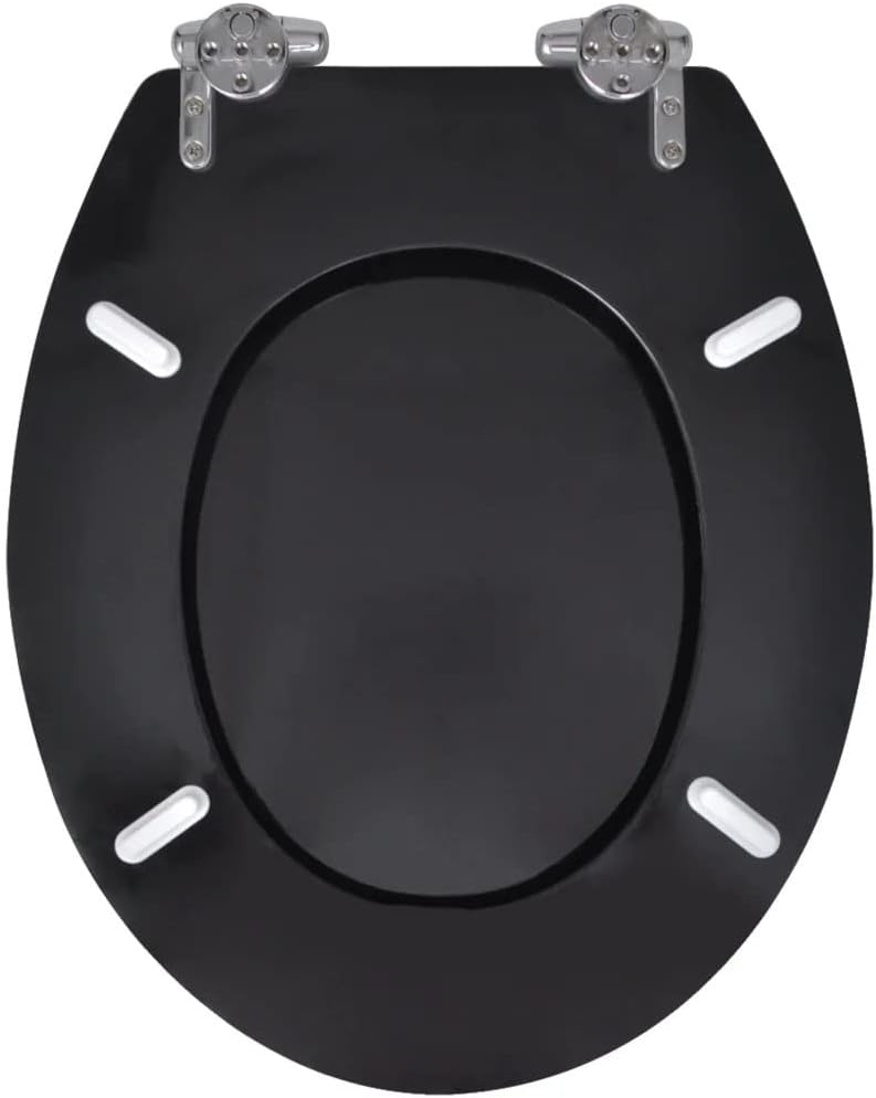 Toilet Seat Lid With Soft Close Design Black