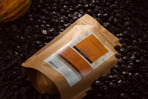 Image of Cocoacraft 70% Bittersweet Dark Chocolate Couverture Buttons (1KG) | 100% Natural | Handmade Artisanal Couverture from Kerala | Used For Making Chocolates, Cake Toppings.