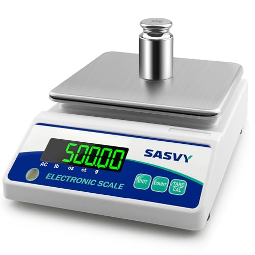 Image of Lab Scale 5000g x 0.01g Scientific Scale g /oz /ct /lb High Precision Digital Electronic Analytical Balance for Jewelry Kitchen Laboratory School, Includes 500g Calibration Weight&Battery