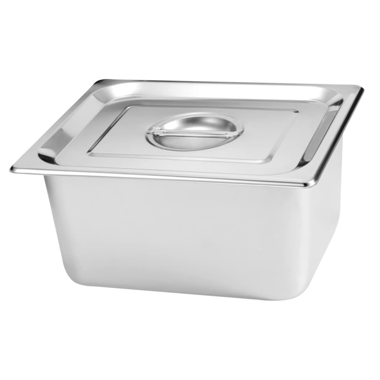 Unomor Rectangular Buffet Serving Plate Deep Hotel Pans Mini Hot Pot Chafing Dim Sum Steamer Buffet Pan Buffet Tray Anti-jam Hotel Pan Commercial Steam Table Pans Silver Stainless Steel