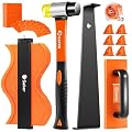 Saker Laminate Flooring Tools, 7 in 1 Vinyl Flooring Tools, Flooring Installation Kit,Tapping Block with Handle,2 in 1 Flooring Spacers,Pull Bar, 10”Contour Gauge,Rubber Mallet,Tape Measure