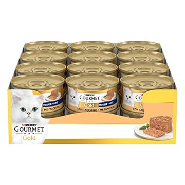 GOURMET GOLD Cibo umido per gatti adulti Mousse con Tacchino 24 lattine da 85g