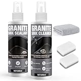 Granitspüle Reiniger, Imprägnierung für Granitspülen, Reiniger Schwarzes Spülbecken, Pflege-Set für Granitspüle mit Schwämme und Mikrofasertuch, Geeignet für Verschiedene Spülbeckenoberflächen