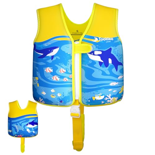 Gilet de Natation pour Enfants,Gilet Natation Enfant Certifié TÜV,gilet natation bébé garçon Aide à la Flottaison Réglable à 8 Panneaux,gilet de...