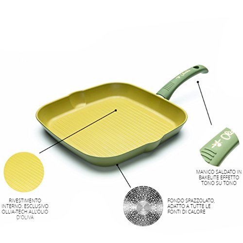 ILLA Bistecchiera Antiaderente ALL'OLIO d'OLIVA