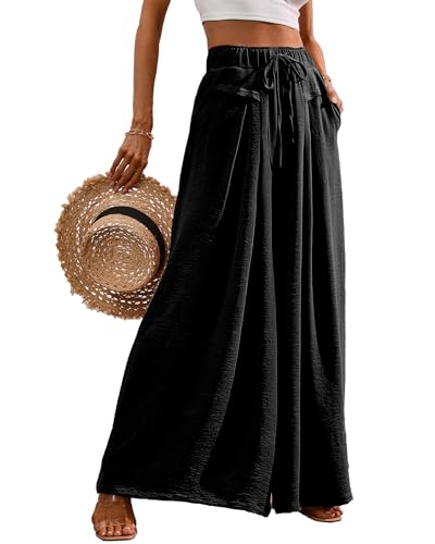 CORSKI Flowy Wide Leg Palazzo Pants for Women Dressy Summer