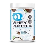 +1 Proteine in Polvere Premium - Gustose, Cremose e Digeribili - Crescita e Recupero Muscolare - Profilo Aminoacidico Completo - 100% Whey Concentrate - 1 kg, 33 Porzioni - Dark Choco Coconut