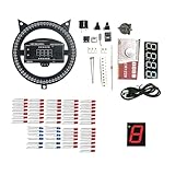 Suoumwa DS1302 ELEKTRONISCHES Clock KIT DIY mit Rotierenden LED -Anzeigezeit Temperatur Lernen Lötprojektpraxis Lötmittel Rot