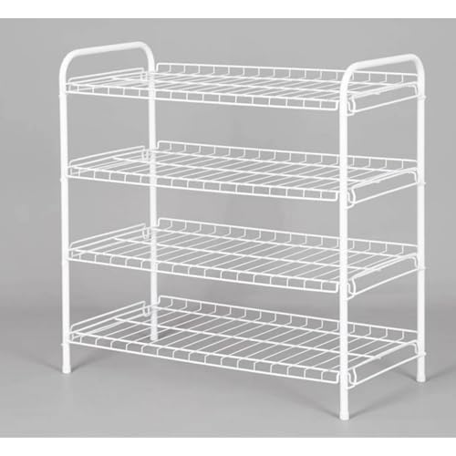 CLMSTE 4-Tier Steel Wire Shoe Organizer, Holds up to 12