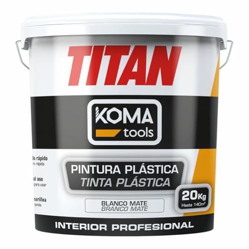 Koma Tools Pintura plástica Titan Blanco 20 kg - Marca EAN: 8425998253016