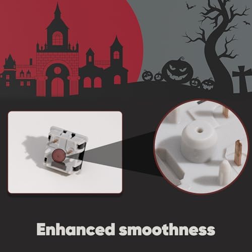 Akko Dracula Linear Keyboard Switch with Condenser for Backlit Mechanical Gaming Keyboard, 5-Pin 35gf Pre-Lubed Switches with Standard MX Structure (45pcs) - Görsel 5