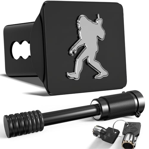 Bigfoot Hitch Cover for 2 Inch Receivers(with 5/8-Inch Pin Diameter Trailer Hitch Lock) Bigfoot Gifts for Men & Car Accessories