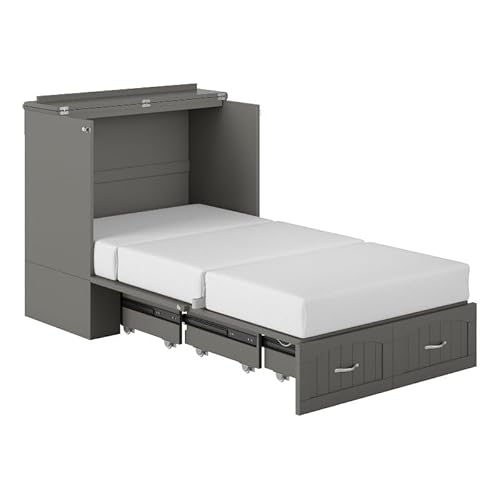 AFI Southampton Murphy Bed Chest with Charging Station, Twin XL, Grey AFI Southampton Murphy Bed Chest with Charging Station, Twin XL, Grey