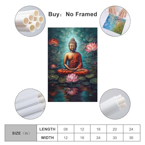Toile Zen Bouddha V45 BINKAIYI impression moderne premium - 2