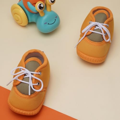 Image of Neska Moda 6 To 12 Months Baby Boys & Baby Girls Cute Soft Cotton Pre-Walker Lace Booties-BT4713