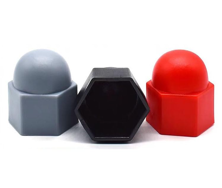 Rubber Pipe Cover,Plug Hole,Hex Nut,Pack of 10 Bolt Dome Cap,M32~M70 Plastic Protection Covers for Hexagon Screws, Bolts(White,M42*65 * 78mm)