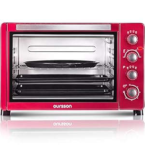 Mini Bakoven met Convectiefunctie, Grillrooster, elektrische grill oven met dubbele beglazing, 45 l ovenruimte, timer 60 minuten met signaaltoon, 100 – 230 °C