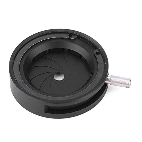 Irisblende Einstellbare Blende SK6 SK8 SK12 SK23 SK25 Iris-Mikroskopadapter Optische Blende mit Mikroskopobjektiv(SK12)