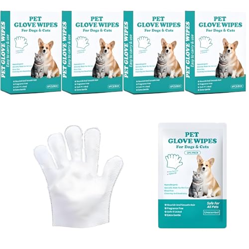 24 Stück Haustierhandschuh, Hund Reinigung Handschuhe, Haustier-Massage-Reinigungshandschuh, Fellpflegetücher Für Katzen, Mit Effektive Entfernung Von Staub Und Gerüchen, Für Tägliche Nutzung
