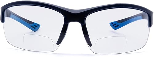 VITENZI Gafas de seguridad bifocales con lectores envolventes para deporte, aumento de seguridad, protección de lectura, Terni