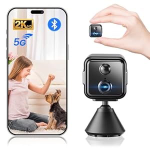 WeChip Mini Kamera, 2K HD Überwachungskamera Innen Für Live Übertragung Handy APP, WiFi & Bluetooth Kamera Nachtsichtkamera mit Bewegungsmelder, 21 Tage Batterielaufzeit, SD/Cloud-Speicherplatz