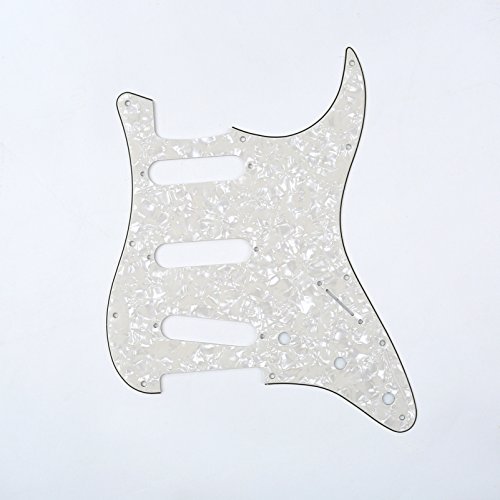 Musiclily Set de 11 trous SSS Pickguard et Plaque Arrière pour Guitare électrique style moderne, Fender (US/Mexique Made… - Les Beatles, Paul McCartney, John Lennon, RIngo Starr, George Harrison Musiclily Set de 11 trous SSS Pickguard et Plaque Arrière pour Guitare électrique style moderne, Fender (US/Mexique Made… – Image 3