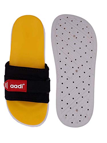 Image of AADI Men's Synthetic Leather Daily Use Casual Sliders /Flip Flop & Slippers