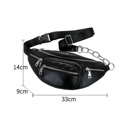 VALICLUD Black Purse Black Purses Tele Chain Purse Black Gym Bag Crossbody Wallet Purse Sports Bag Leisure Bag Shoulder Bag Messenger Bag Pu Leather Chain Bag One Shoulder3