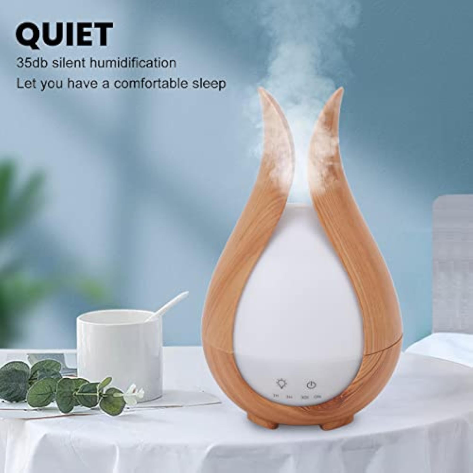 Multipurpose Wood Grain Humidifier with Remote Control